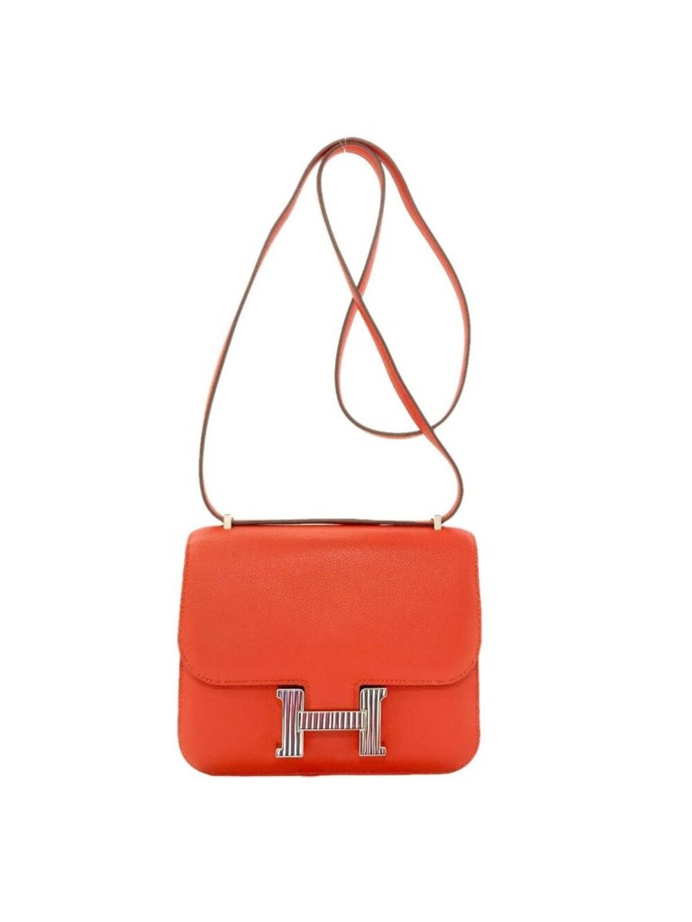 Hermes Constance 3 Mini Optical Capucines Silver Shoulder Bag Evercolor